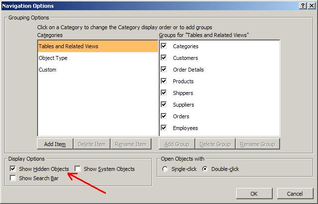 Mostrare query e tabella in MS-Access